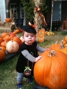 Lilah at the pumpkin patch